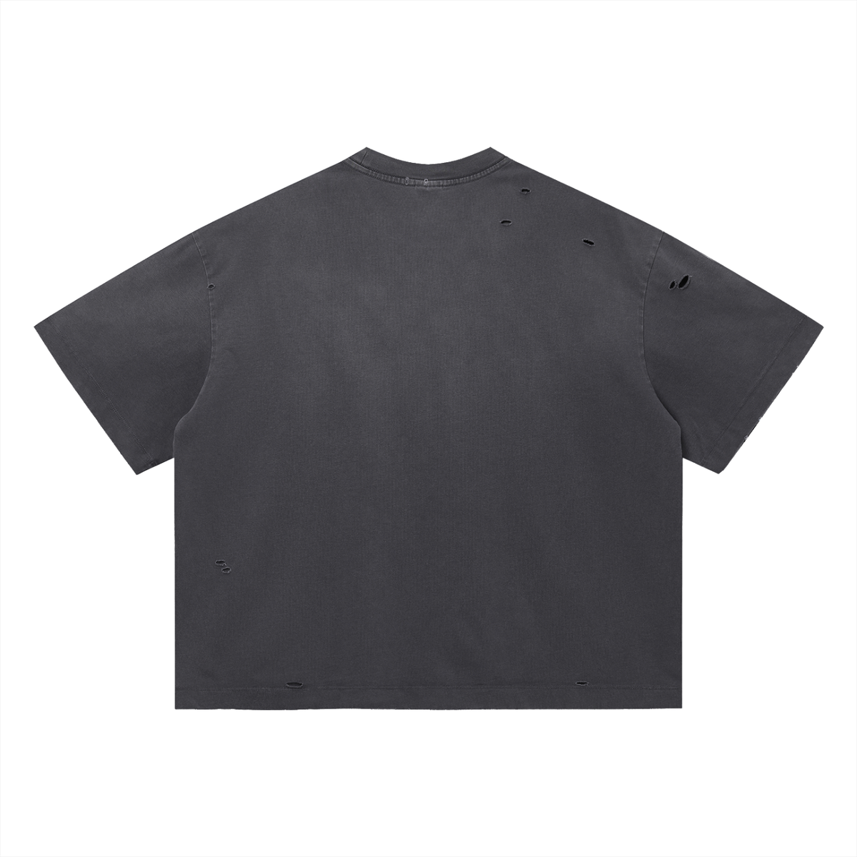 Broken Love | Black Heart Distressed Boxy Tee