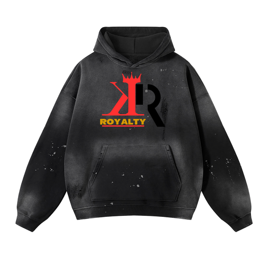 King Rock Royalty — Vintage Wash Frayed Hoodie
