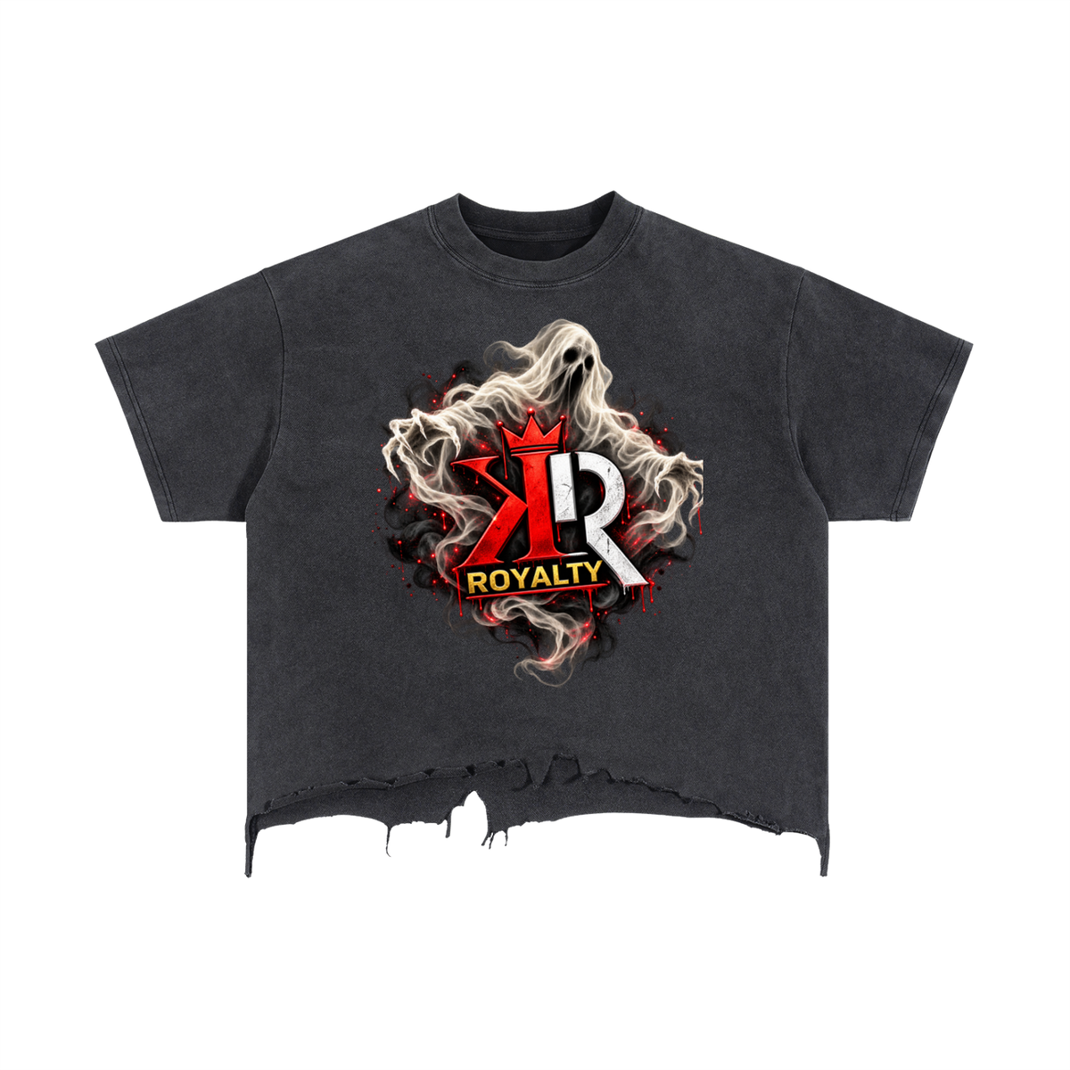 Halloween Drop | Ghost Crown Distressed Tee