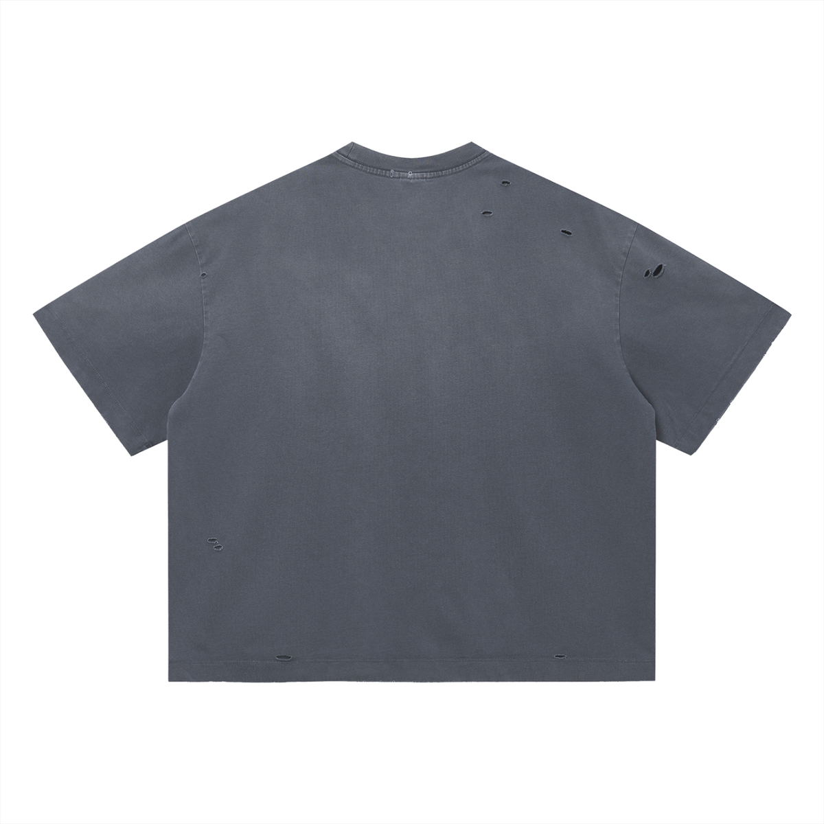 Broken Love | Black Heart Distressed Boxy Tee